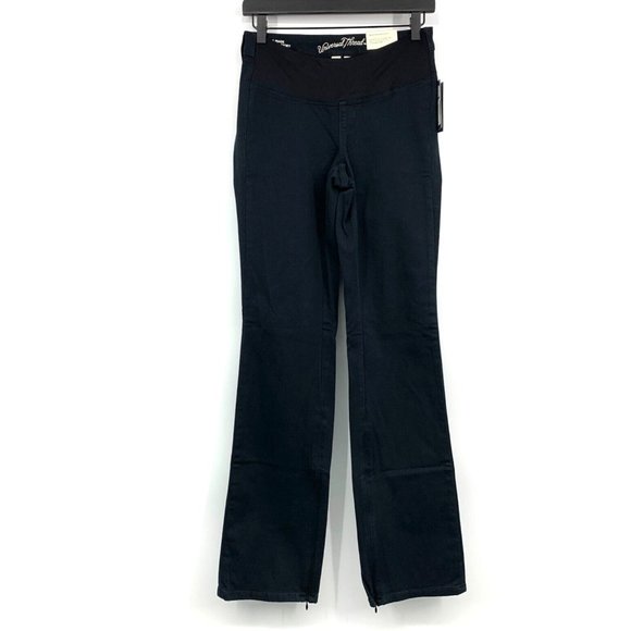 Universal Thread Adaptive Bootcut Jeans Black Pull On Ankle Zip NWT - Picture 1 of 11